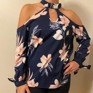 Floral longsleeve with bow sleeves